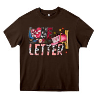 Chocolate Brown Love Letter Heavy Core Tee - SublimationCraftShop
