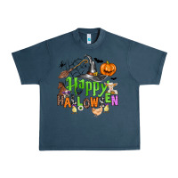 Midnight Navy happy halloween farm animals Urban Heavy Tee - Zillion Design Studio