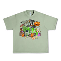 Oil Green happy halloween farm animals Urban Heavy Tee - Zillion Design Studio