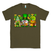 Army Green St. Patrick's Day gnomies Classic Tee - Neo Western