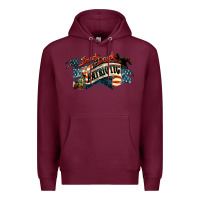 Burgundy patriotic drunk america Premium Hoodie - NancyCooperArtShop
