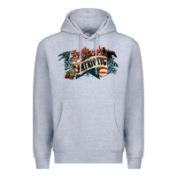 Heather Grey patriotic drunk america Premium Hoodie - NancyCooperArtShop