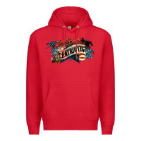 Red patriotic drunk america Premium Hoodie - NancyCooperArtShop