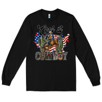 Black cool it cowboy Long Sleeve Tee - SublimationCraftShop