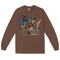 Chestnut cool it cowboy Long Sleeve Tee - SublimationCraftShop
