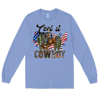 Colony Blue cool it cowboy Long Sleeve Tee - SublimationCraftShop