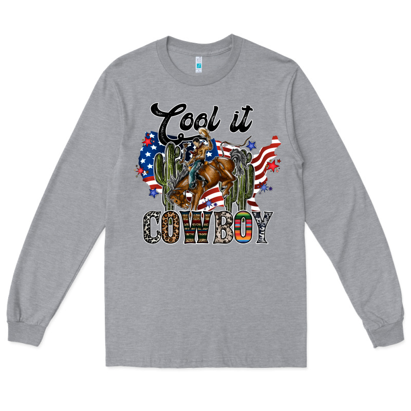 Cool It Cowboy Long Sleeve Tee by SublimationCraftShop | Teevron