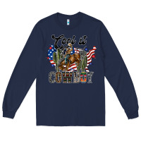 Navy cool it cowboy Long Sleeve Tee - SublimationCraftShop