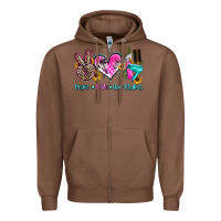 Chestnut peace love hair stylist Zipper Hoodie - AdoDesignShop
