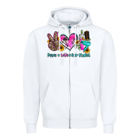 Peace Love Hair Stylist Zipper Hoodie | Teevron
