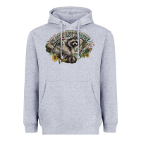 Heather Grey classy but trashy racoon Heavyweight Hoodie - NancyCooperArtShop