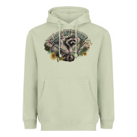Matcha classy but trashy racoon Heavyweight Hoodie - NancyCooperArtShop