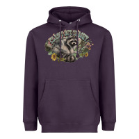 Plum classy but trashy racoon Heavyweight Hoodie - NancyCooperArtShop