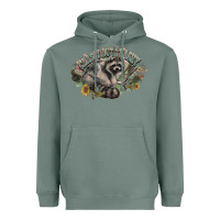Sage classy but trashy racoon Heavyweight Hoodie - NancyCooperArtShop
