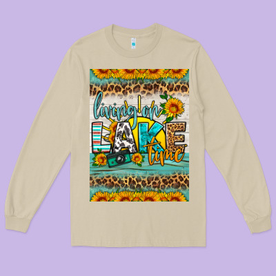 Living On Lake Time Air Freshener Long Sleeve Tee Designed By Hra Design Shop
