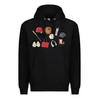 Black baseball mom Premium Hoodie - MaliasSmallBusiness