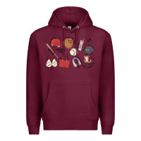 Burgundy baseball mom Premium Hoodie - MaliasSmallBusiness