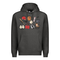Charcoal Heather baseball mom Premium Hoodie - MaliasSmallBusiness