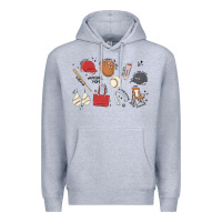 Heather Grey baseball mom Premium Hoodie - MaliasSmallBusiness