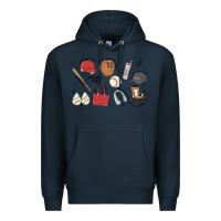 Navy baseball mom Premium Hoodie - MaliasSmallBusiness