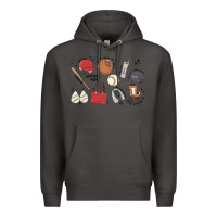 Smoke baseball mom Premium Hoodie - MaliasSmallBusiness