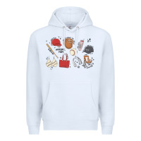 White baseball mom Premium Hoodie - MaliasSmallBusiness