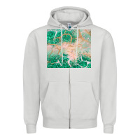 Dove Grey green glitter Zipper Hoodie - JahusDesignShop