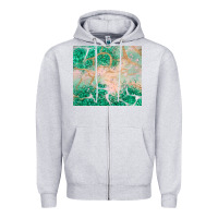Heather Grey green glitter Zipper Hoodie - JahusDesignShop