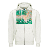 Oatmeal Heather green glitter Zipper Hoodie - JahusDesignShop