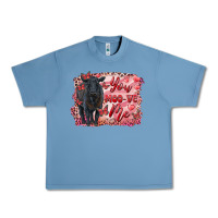 Pebble Blue you moo ve  me black angus Urban Heavy Tee - RanaPortraitStore