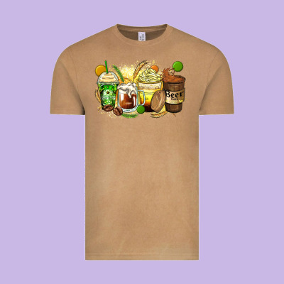 Beer Coffee Cups Vintage Tee Designed By Zillion Design Studio