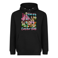Black happy easter y'all rabbit Heavyweight Hoodie - BarkalooDesign