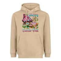 Mushroom happy easter y'all rabbit Heavyweight Hoodie - BarkalooDesign