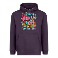 Plum happy easter y'all rabbit Heavyweight Hoodie - BarkalooDesign