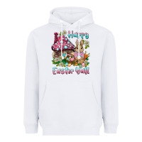 White happy easter y'all rabbit Heavyweight Hoodie - BarkalooDesign