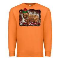 Carrot merry christmas highland cow Premium Sweatshirt - BarkalooDesign