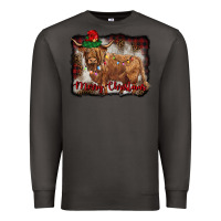 Smoke merry christmas highland cow Premium Sweatshirt - BarkalooDesign