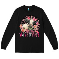 Black be my valentine holstein cow valentine's day Long Sleeve Tee - FaDigitalArtStudio