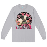 Moon Dust be my valentine holstein cow valentine's day Long Sleeve Tee - FaDigitalArtStudio