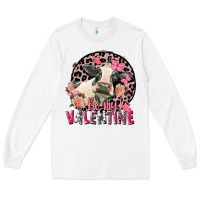 White be my valentine holstein cow valentine's day Long Sleeve Tee - FaDigitalArtStudio