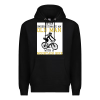 Black Never Underestimate An Old Man With A Mountain Bike Premium Hoodie - Bettercallsaul
