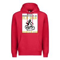 Cardinal Never Underestimate An Old Man With A Mountain Bike Premium Hoodie - Bettercallsaul