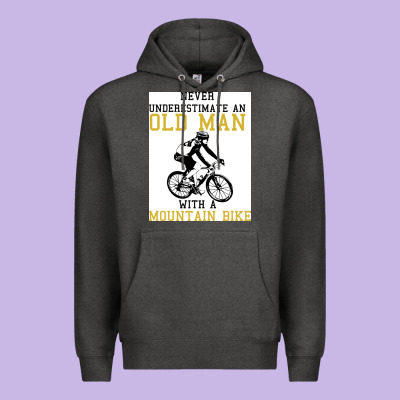 Never Underestimate An Old Man With A Mountain Bike Premium Hoodie Designed By Bettercallsaul