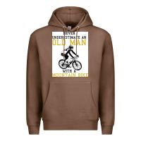 Chestnut Never Underestimate An Old Man With A Mountain Bike Premium Hoodie - Bettercallsaul