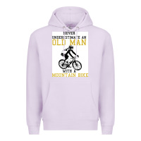 Lilac Never Underestimate An Old Man With A Mountain Bike Premium Hoodie - Bettercallsaul