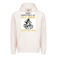 Pale Pink Never Underestimate An Old Man With A Mountain Bike Premium Hoodie - Bettercallsaul