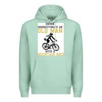 Seafoam Never Underestimate An Old Man With A Mountain Bike Premium Hoodie - Bettercallsaul