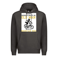 Smoke Never Underestimate An Old Man With A Mountain Bike Premium Hoodie - Bettercallsaul