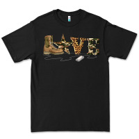 Black camouflage military boots love Premium Tee - Artiststas