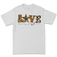 Dove Grey camouflage military boots love Premium Tee - Artiststas